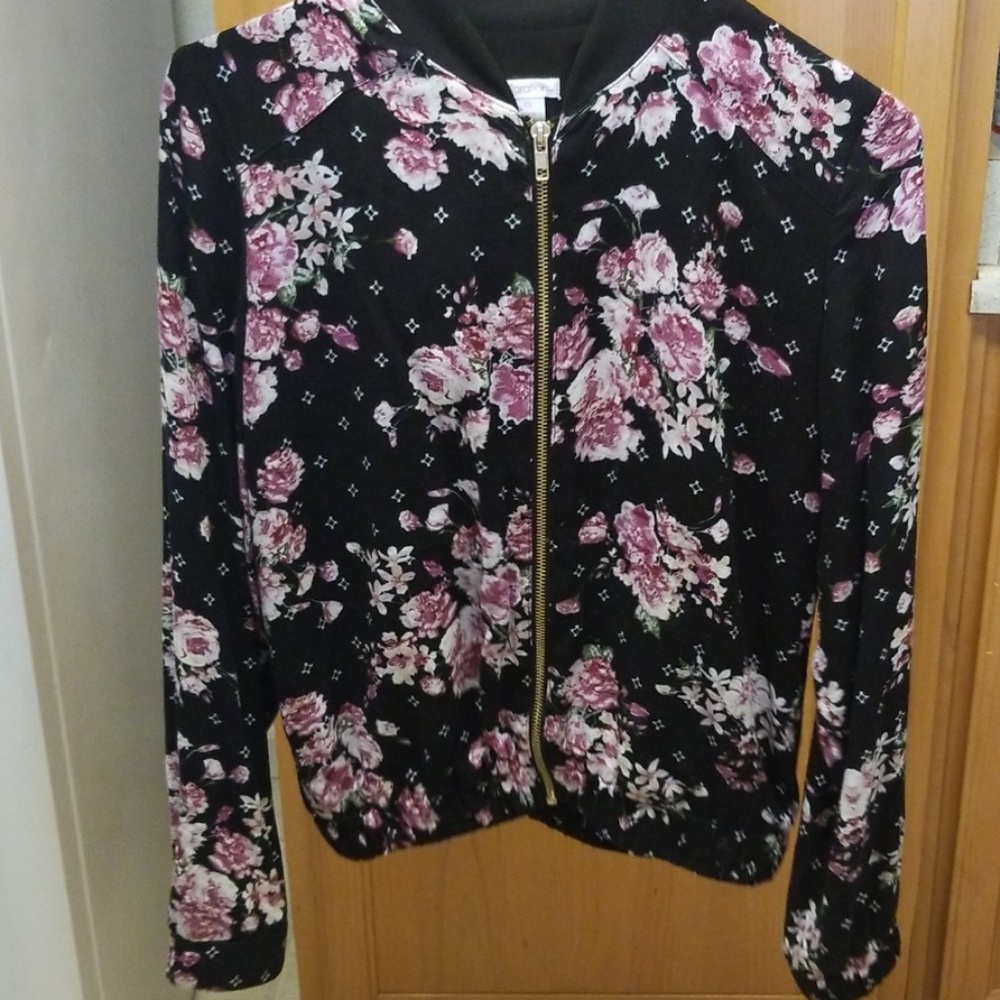 Floral bomber jacket